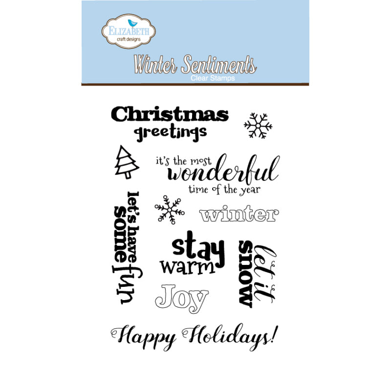 Elizabeth Craft Designs Winter Sentiments