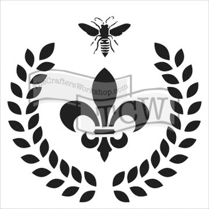 The Crafters Workshop 6x6 Stencil Laurel Wreath