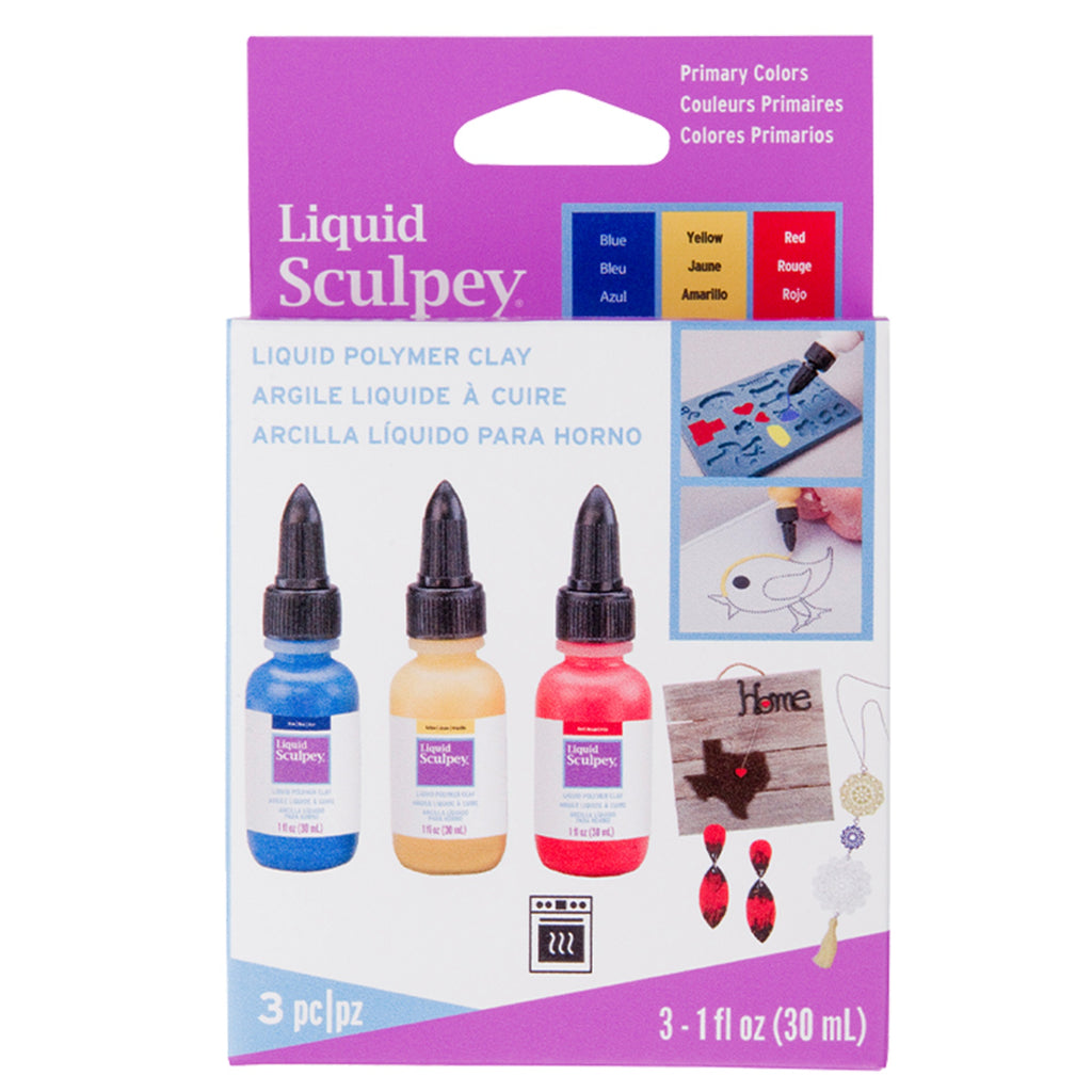 Liquid Sculpey Multipack Primary, 3 X 1 Fl Oz (29 Ml)