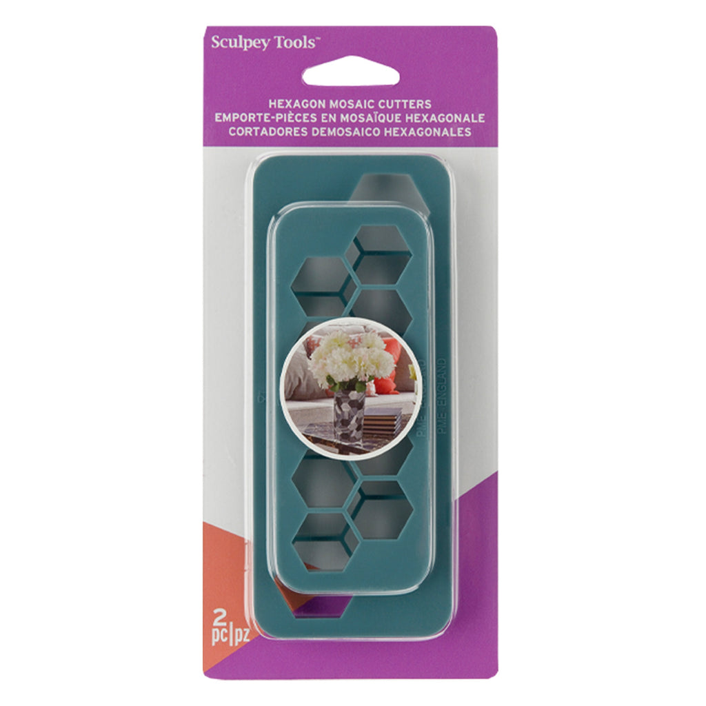 Sculpey Mosiac Hexagon Cutters, 2 Pc