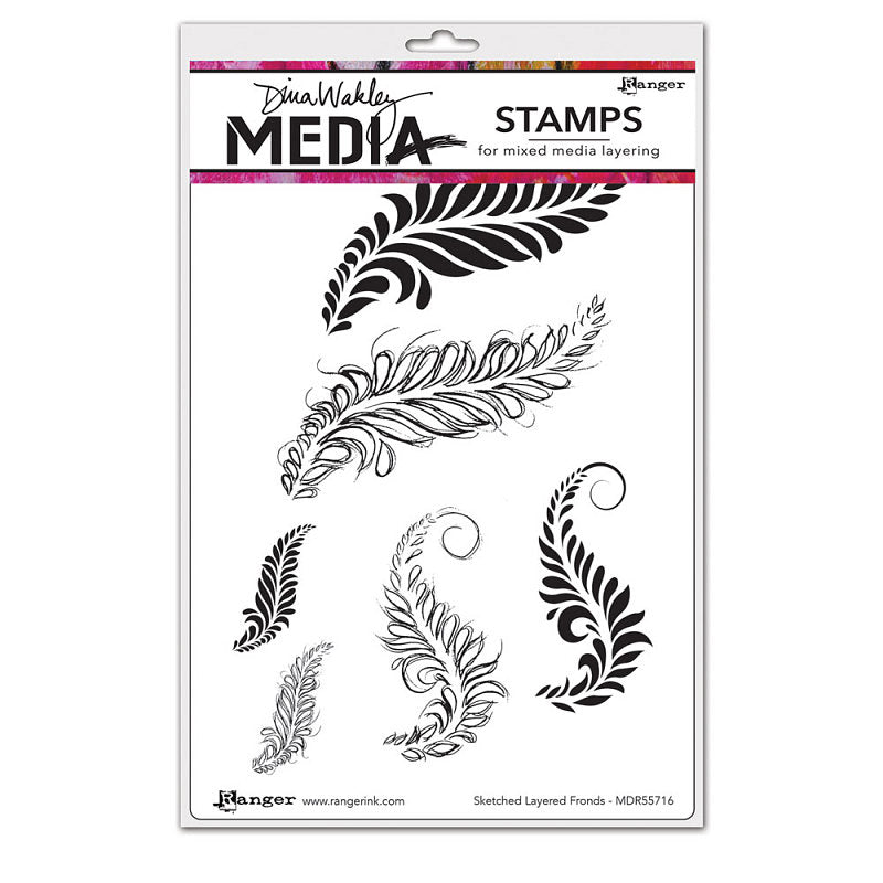 Ranger Stamp Sketched Layered Fronds