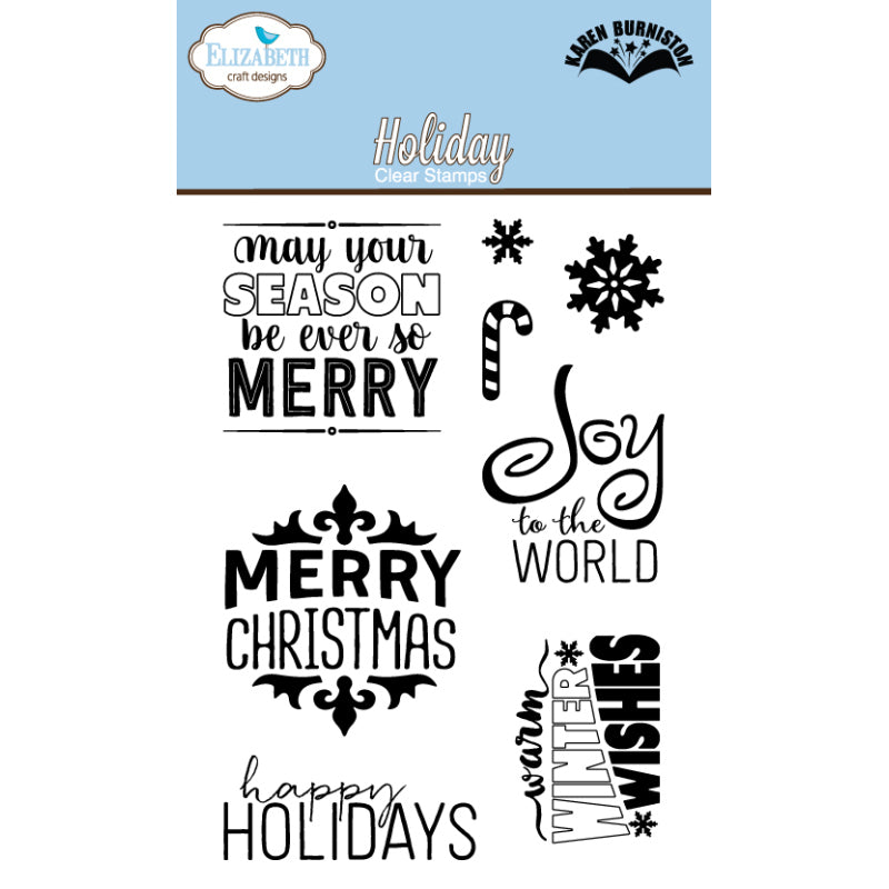 Elizabeth Craft Designs Holiday Clear Stamps