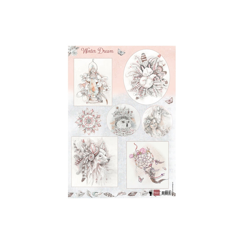 Marianne Design Winter Dream - Pink Packs Of 10