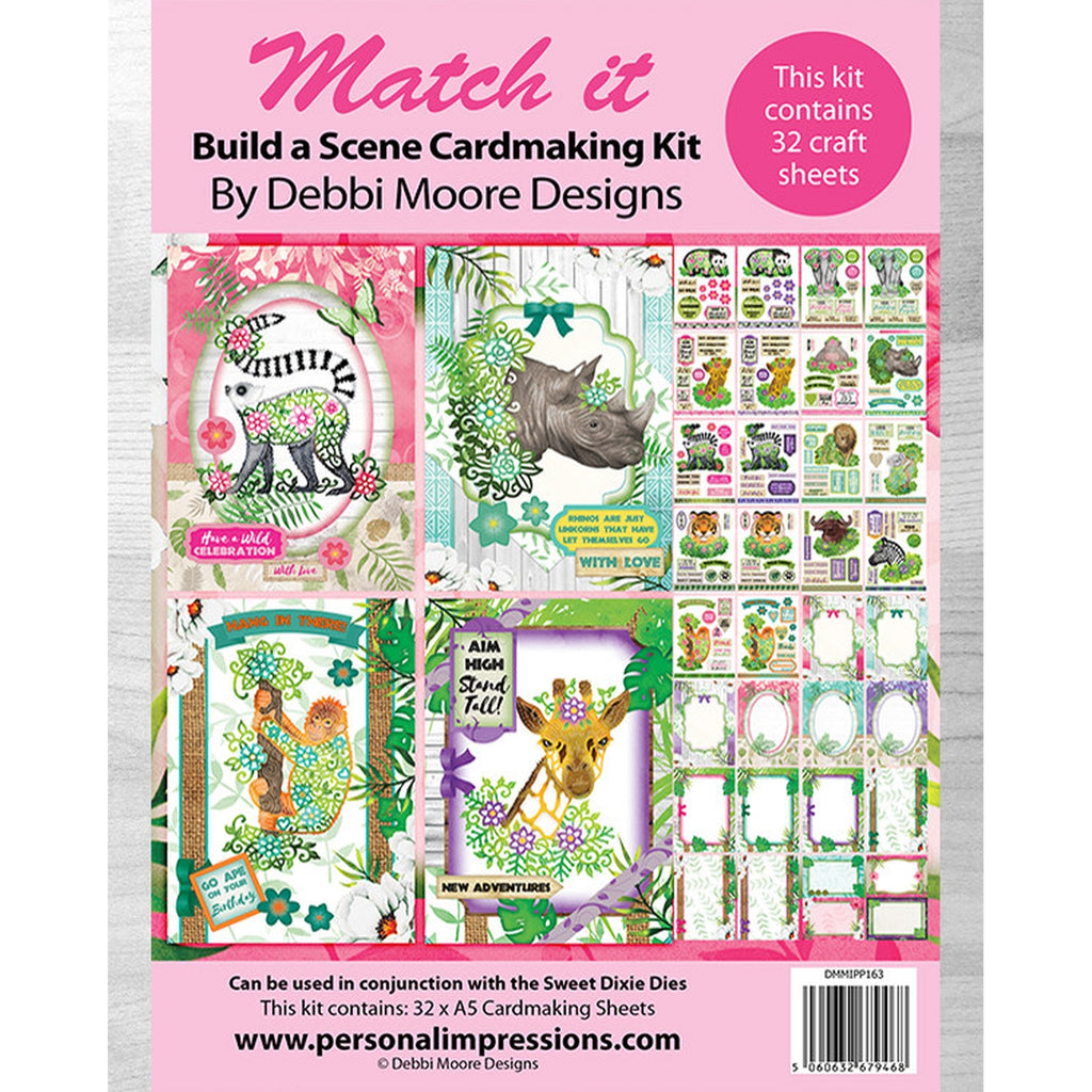 Debbi Moore Designs Match It Floral Animals Cardmaking Kit