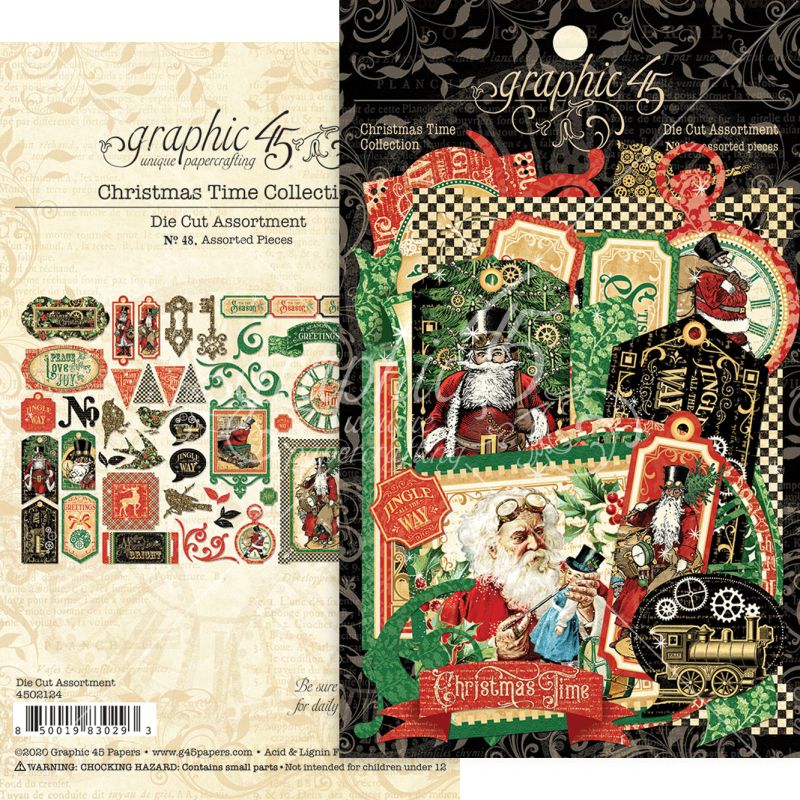 Graphic 45 Christmas Time Die-cut Assortment