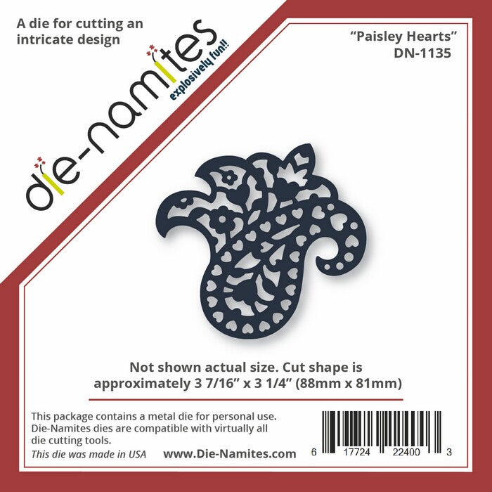 Die-Versions Die-namites - Paisley Hearts