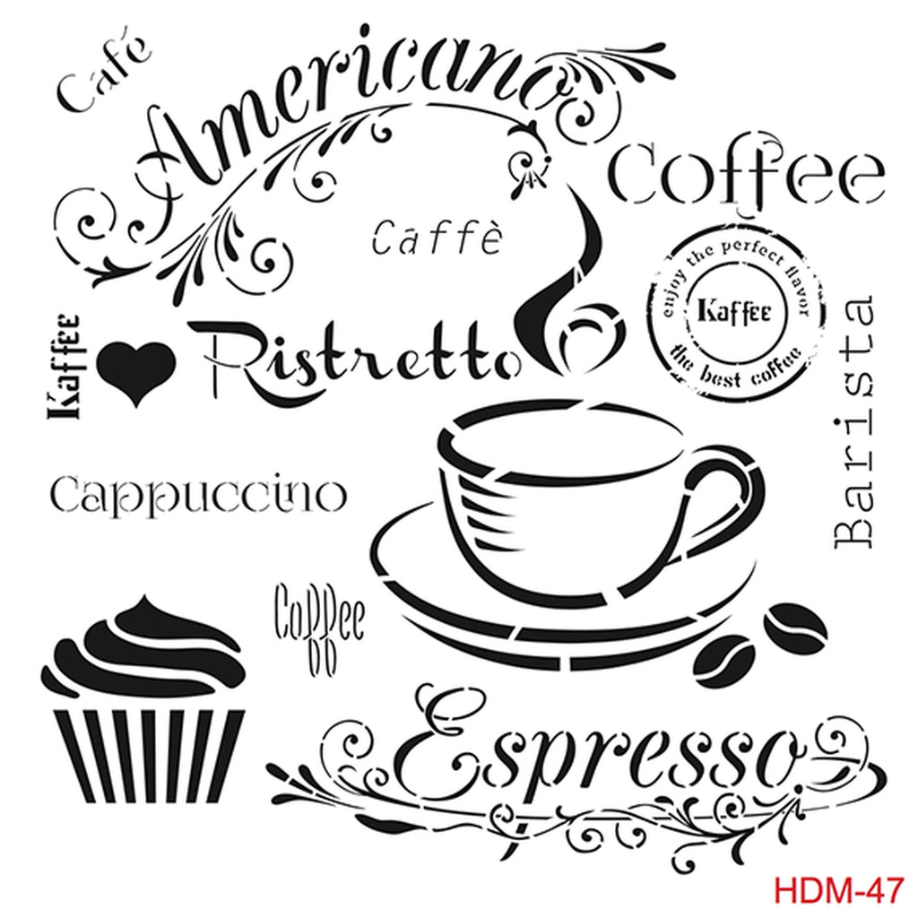 Cadence 25 X 25 Midi Stencil - Barista