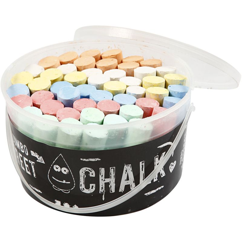 Creativ Sidewalk Chalk 50pieces Assorted Colours