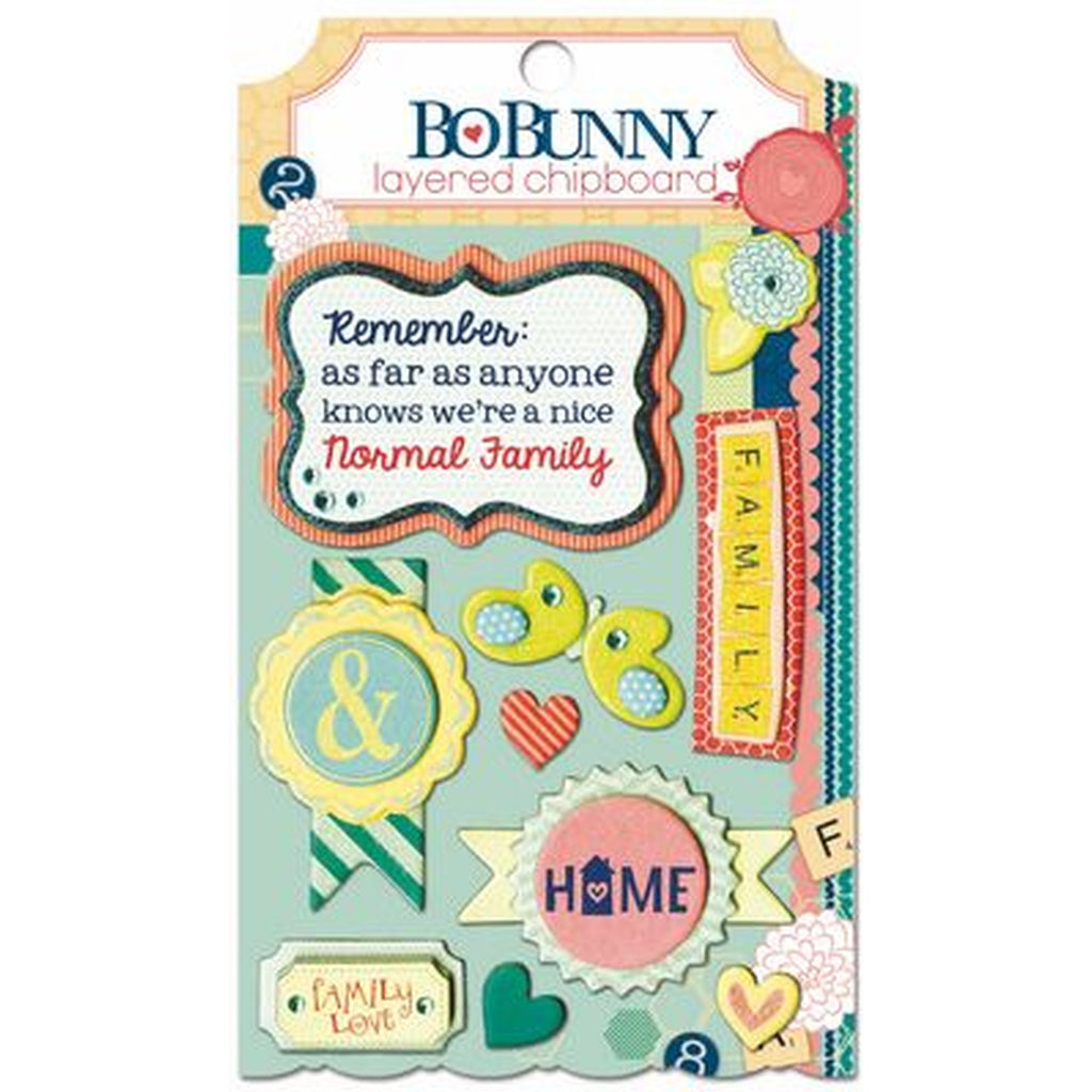 Bobunny Press Family Is Layered Chipboard