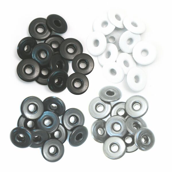 We R Memory Keepers Wide Eyelets - Aluminium Grey