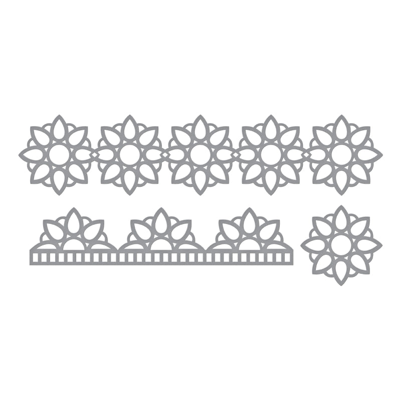 Spellbinders Floral Lace Border Etched Die