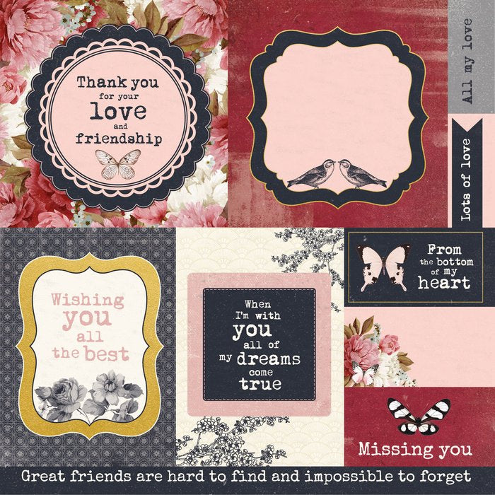 Kaisercraft Ma Cherie 12x12 Scrapbook Paper