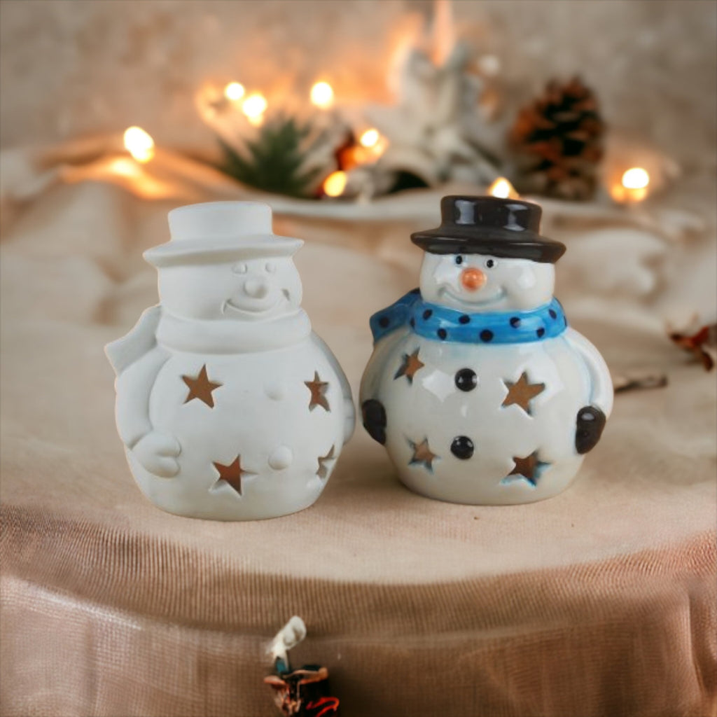 Xmas Snowman T Light (Carton Of 12)