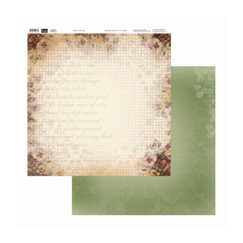 Artdeco Creations Con Pansy Grid Packs Of 10 Sheets