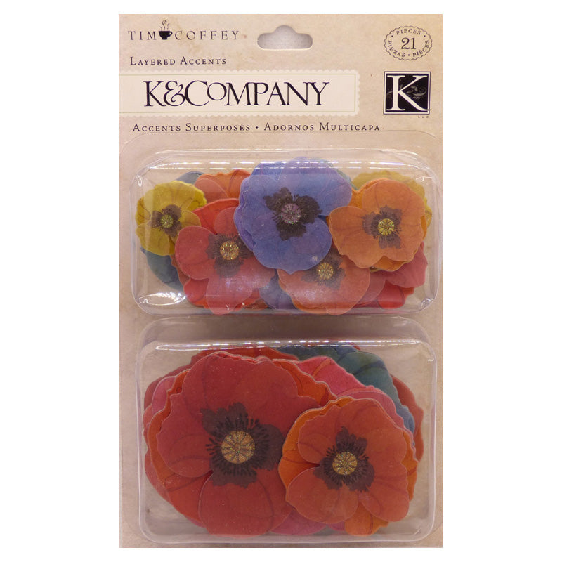 K&Company Blossomwood Poppy Layered Accents