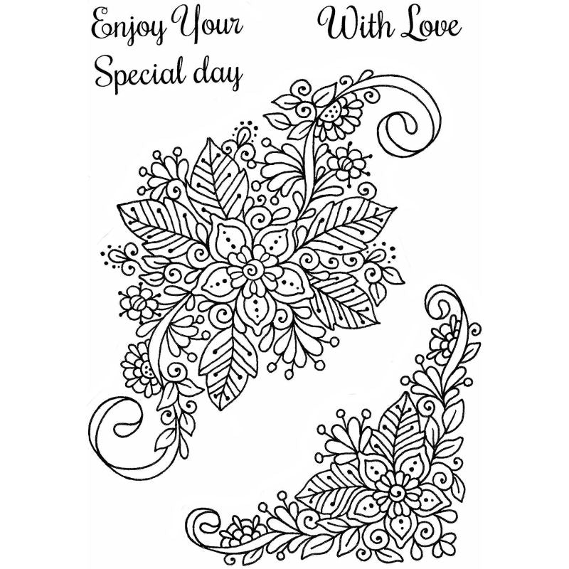 Photocentric Sue Dix Fantasy Floral Swirl And Corn