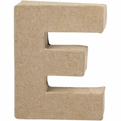 Creativ Letter E - 10cm - Single Paper Mã¢che