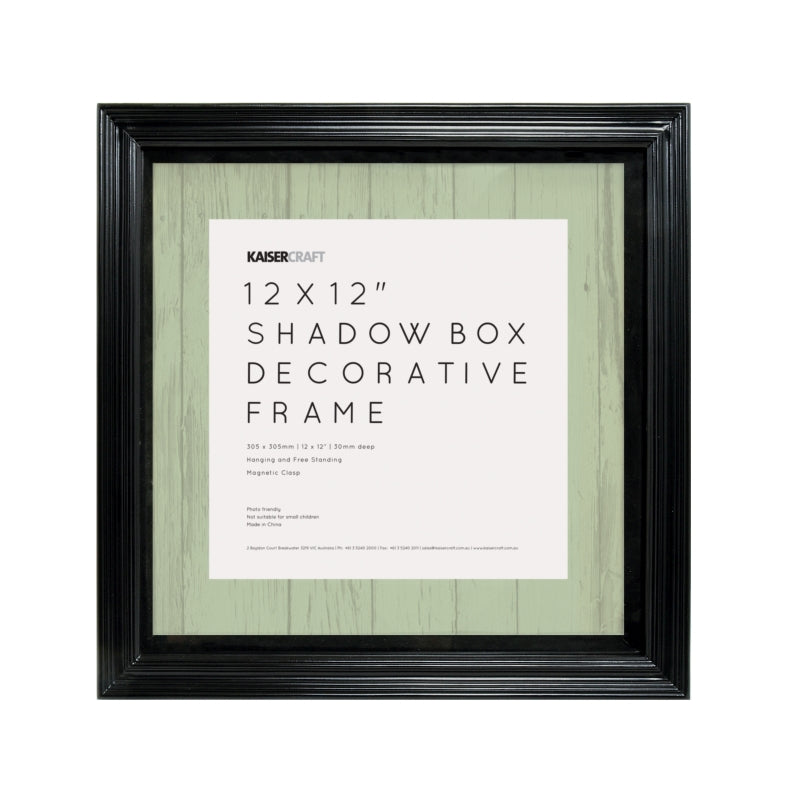 Kaisercraft 12x12 Black Shadow Box Frame