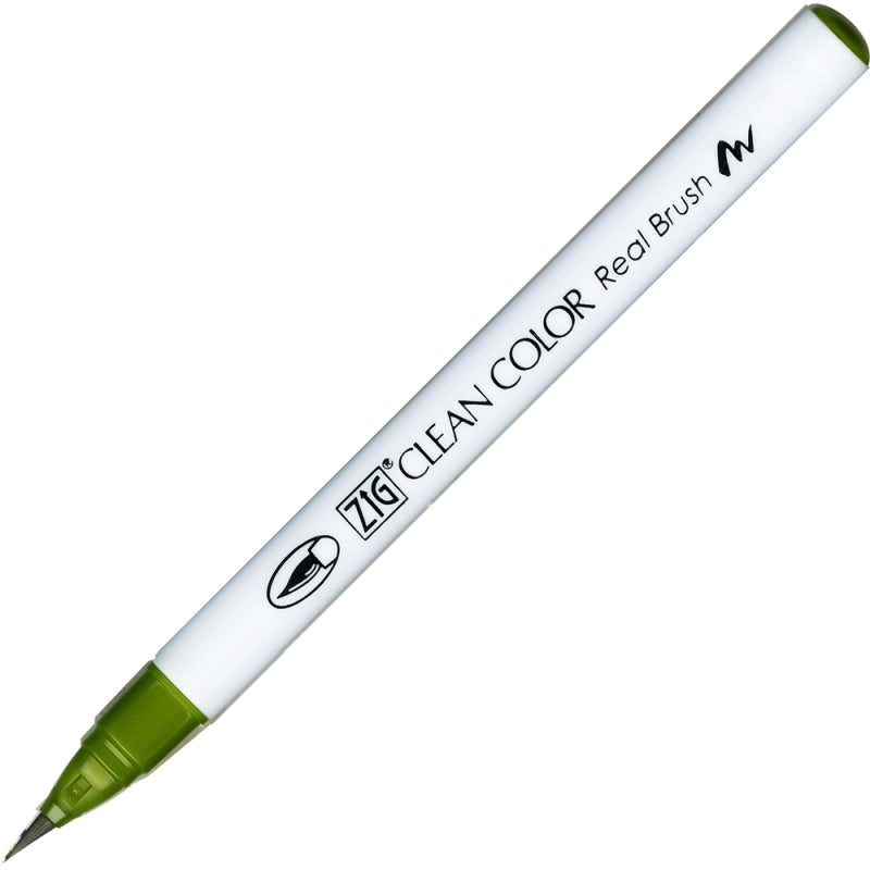 Kuretake Zig Clean Colour Real Brush 043 Olive Green