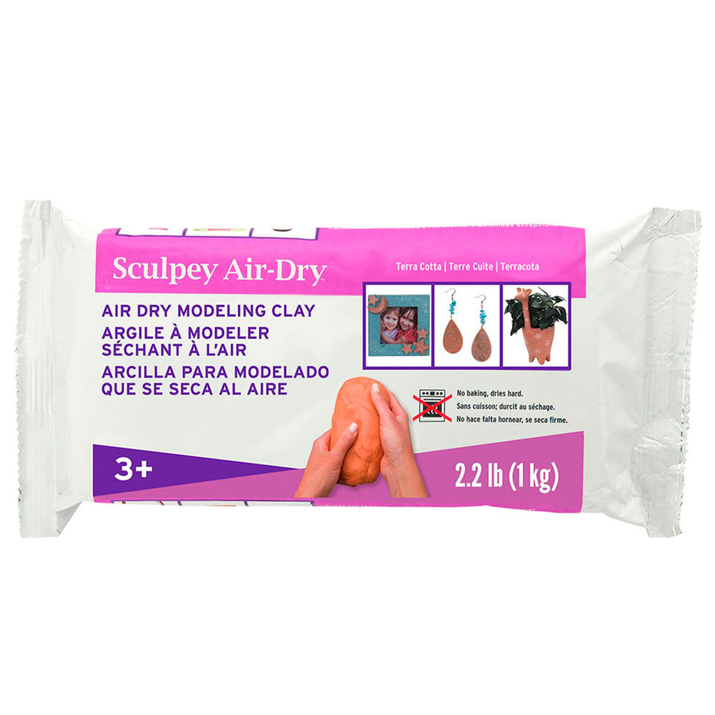 Sculpey Air Dry Clay Terra Cotta, 2.2 Lb (1 Kg)