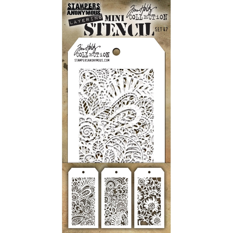 Art Gone Wild Mini Stencil Set 47 (3 Ea.)stencils