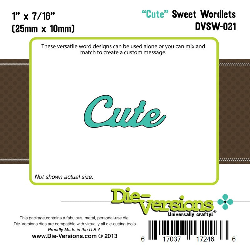 Die-Versions Sweet Wordlets - Cute