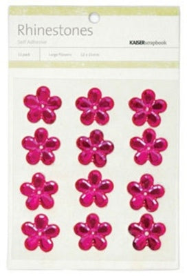 Kaisercraft Large Flowers Rhinestones-hot Pk