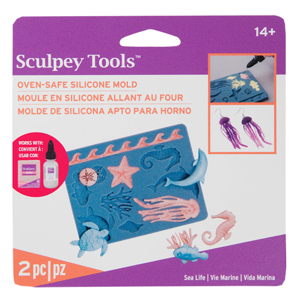 Sculpey Silicone Oven Safe Mold Sea Life