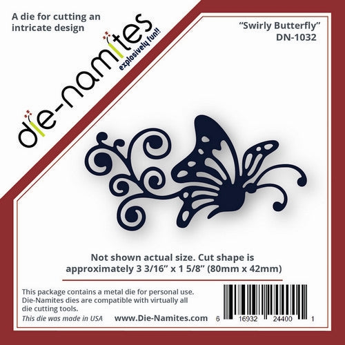 Die-Versions Die-namites - Swirly Butterfly