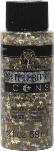 Stars & Moons Folkart Glitterific Icons - 2oz