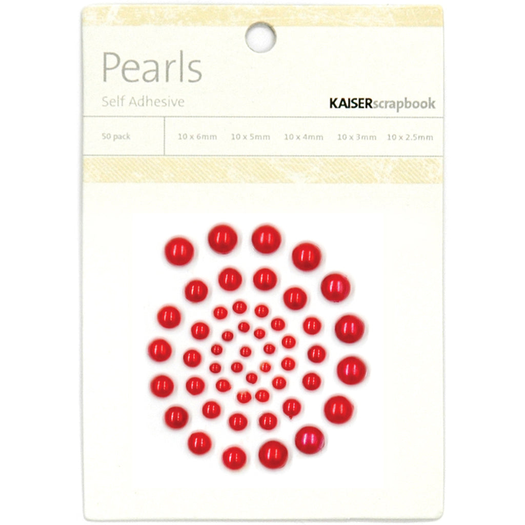 Kaisercraft Pearls - Red