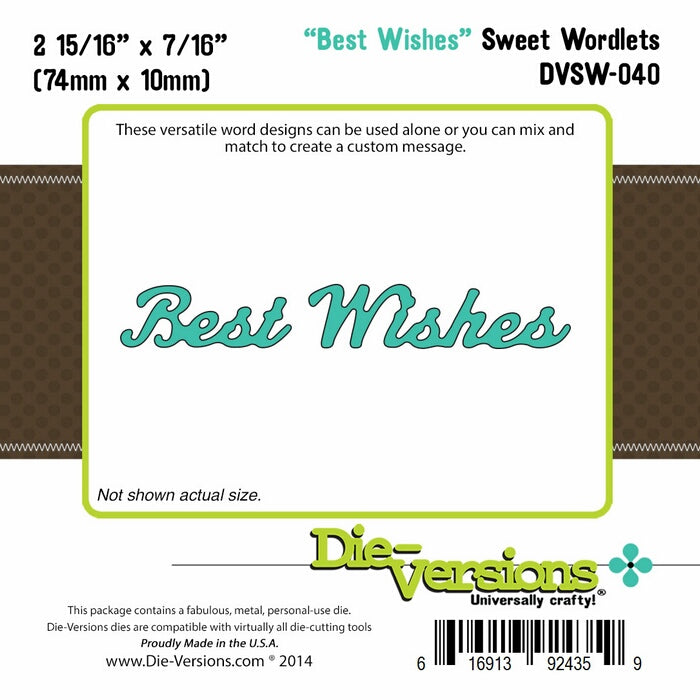 Die-Versions Sweet Wordlets - Best Wishes