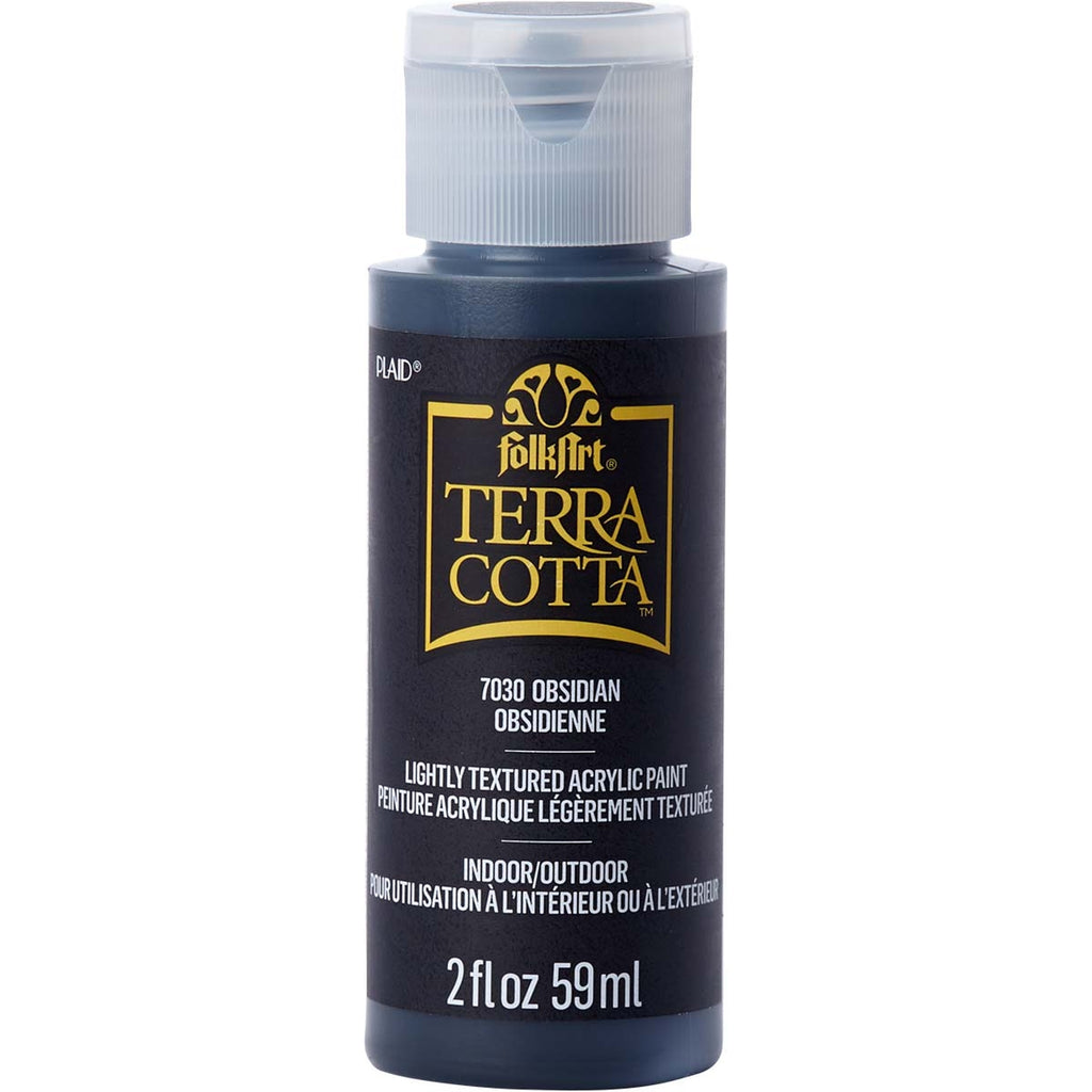 Obsidian Folkart Terra Cotta Textured Paint - 2 Oz.