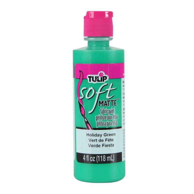 Tulip Matte Holiday Green Soft Fabric Paint - 4oz