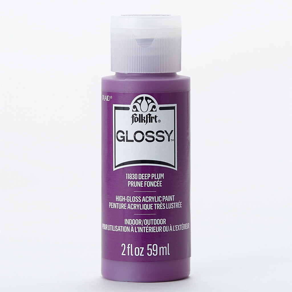 Deep Plum Folkart Glossy Acrylic Paints - 2 Oz.