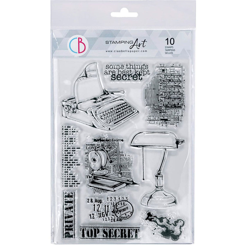 Ciao Bella Clear Stamp Set 6" X 8" - Top Secret