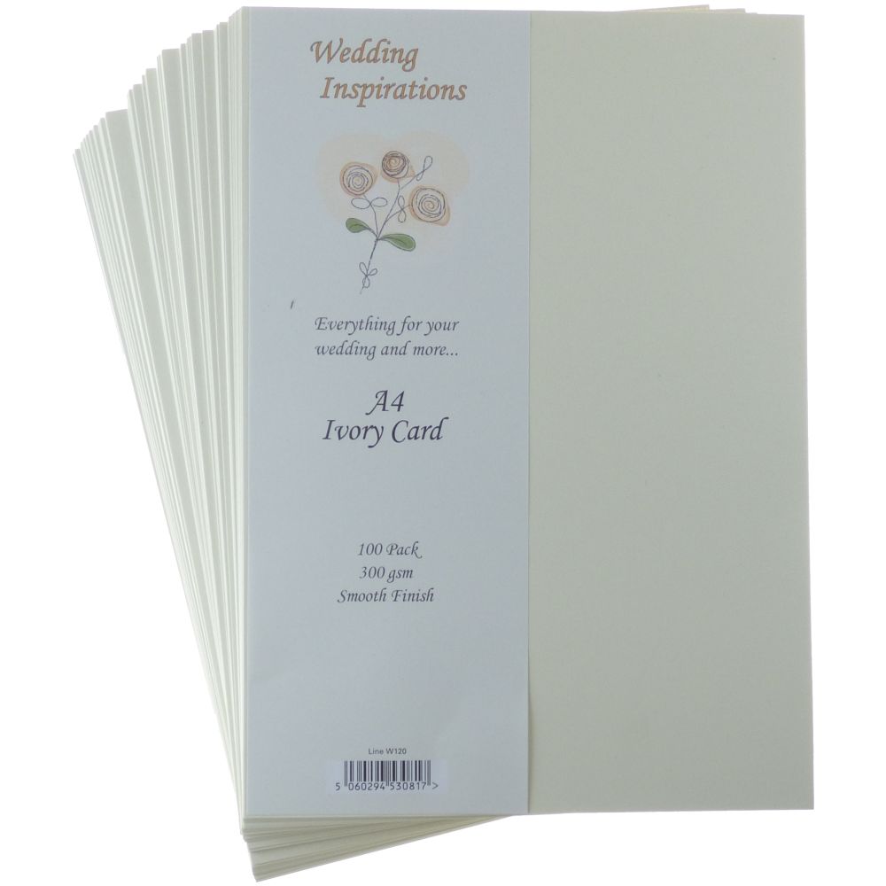 Craft UK A4 Ivory Card 300gsm - 100