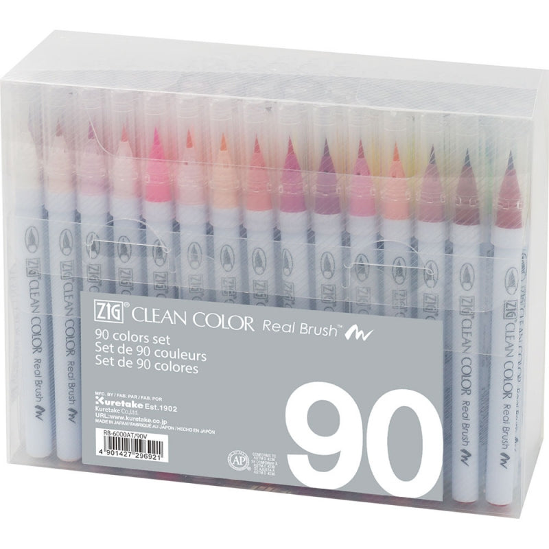 Kuretake Zig Clean Colour Real Brush X90 Colour Set