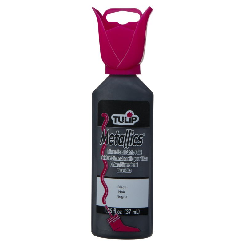 Tulip Metallic Black Dimensional Fabric Paint - 1.25oz