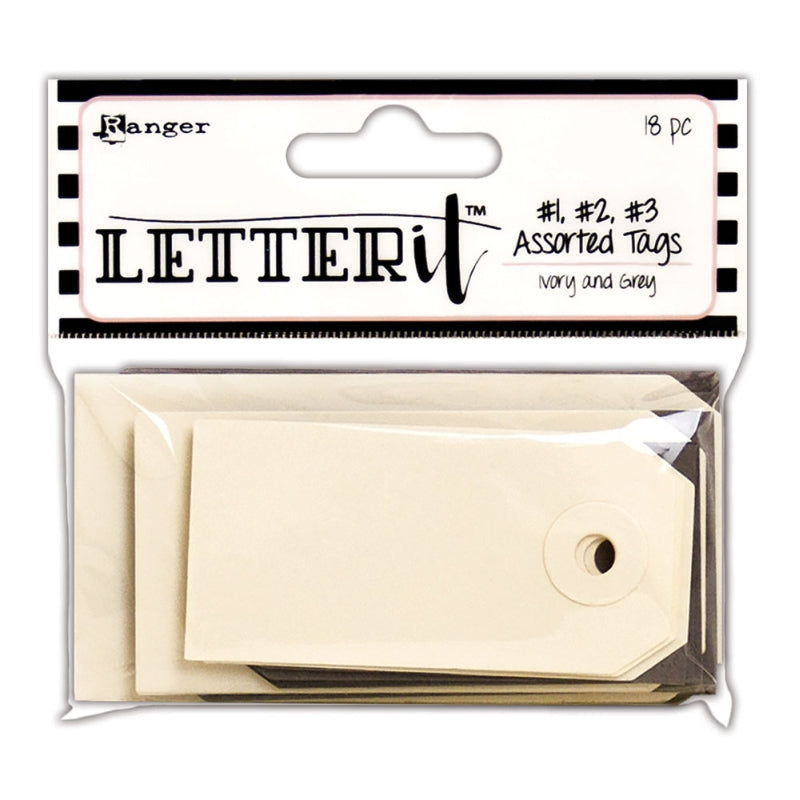 Ranger Tag Assortment Ivory & Grey