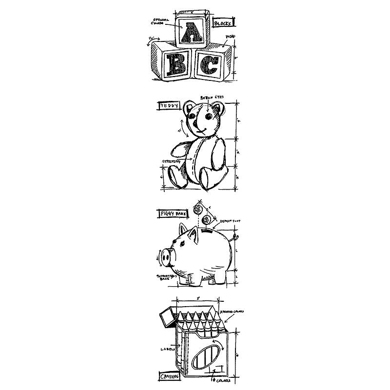 Art Gone Wild Childhood Mini Blueprint Strip