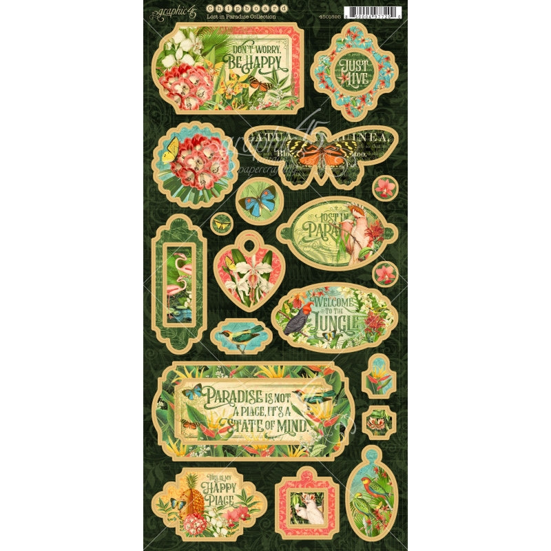 Graphic 45 Lost In Paradise Chipboard