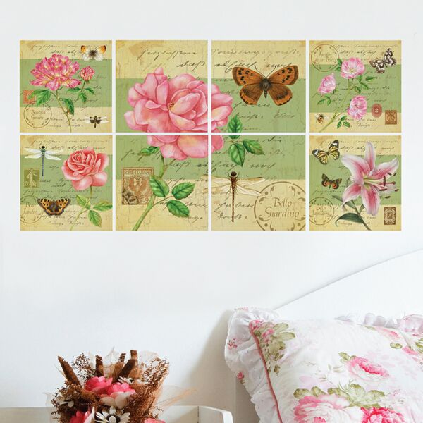 Die Cuts With A View Panels Floral And Butterflies