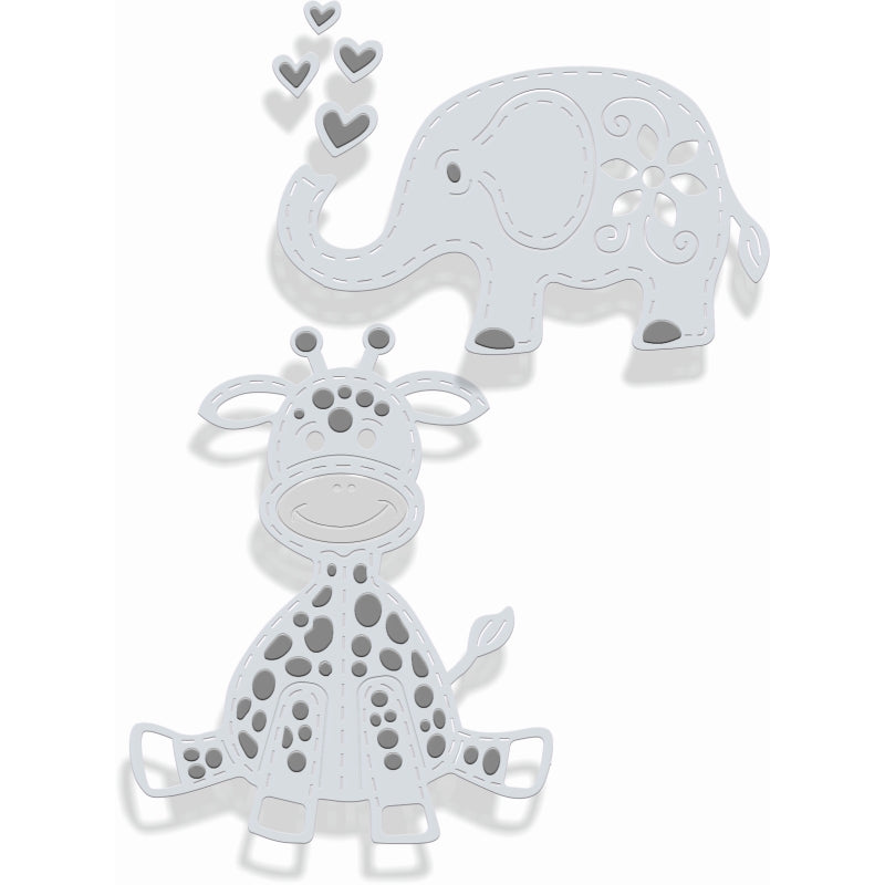 Sue Dix Toy Giraffe & Elephant Sweet Dixie Cutting Die