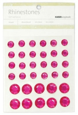 Kaisercraft Mx Round Rhinestones- Hot Pk