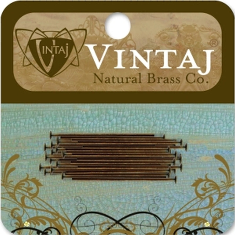 Vintaj Natural Brass Co. 1" Head Pin