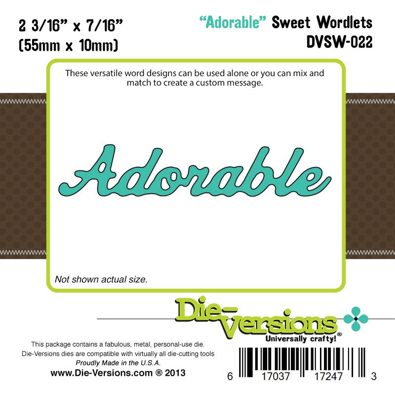 Die-Versions Sweet Wordlets - Adorable