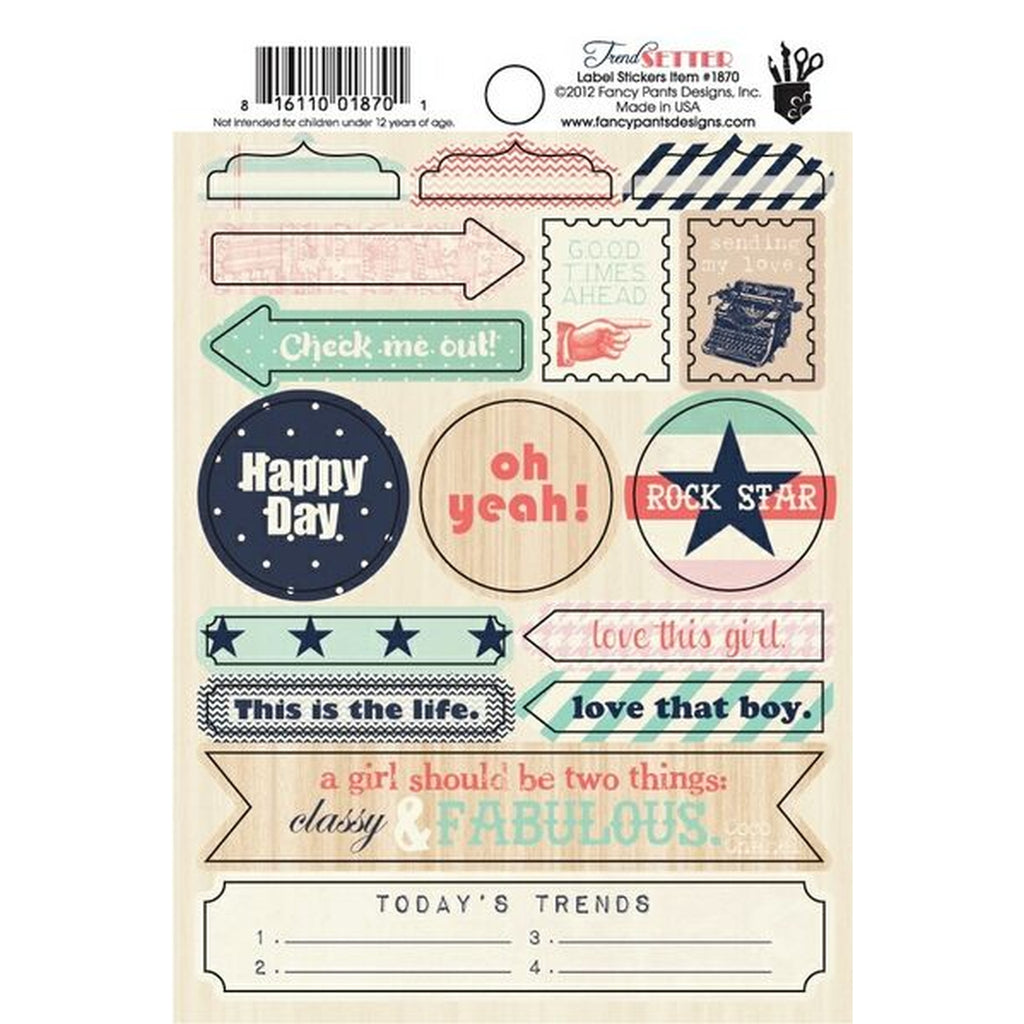 Fancy Pants Designs 4x6 Label Stickers Packs (12)