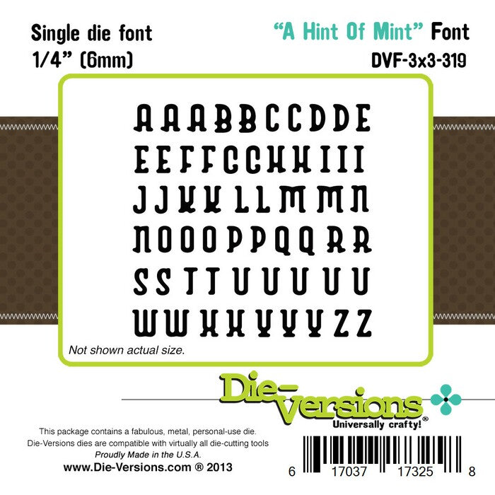 Die-Versions Font - A Hint Of Mint