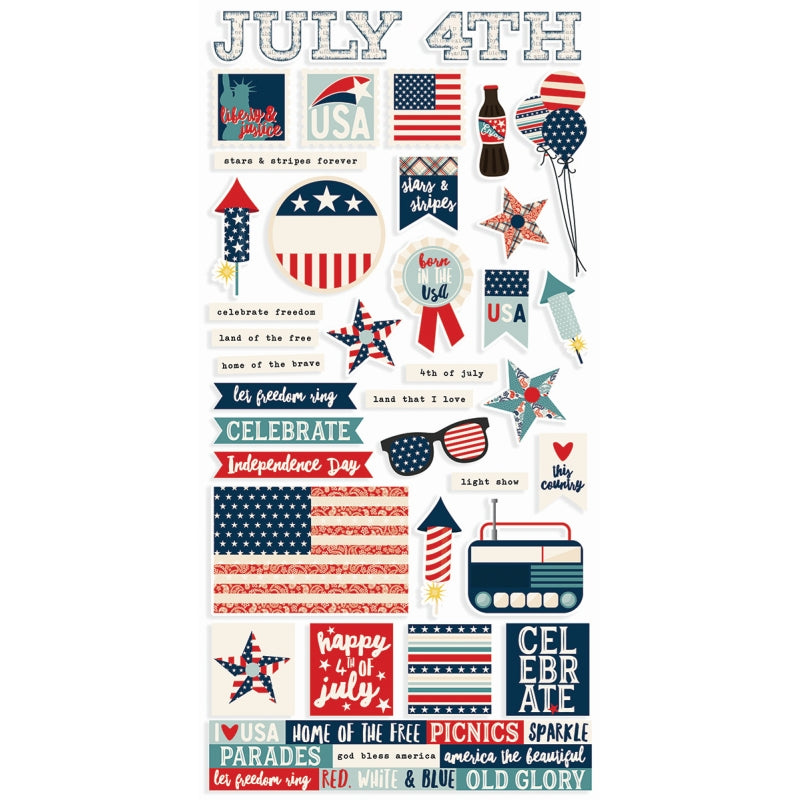 Simple Stories 6x12 Sticker All American